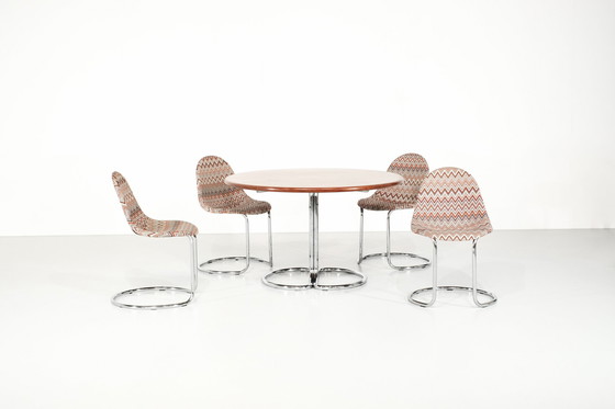 Image 1 of Maia" Table And Chair Set By Giotto Stoppino For Bernini, Italy 1970S.