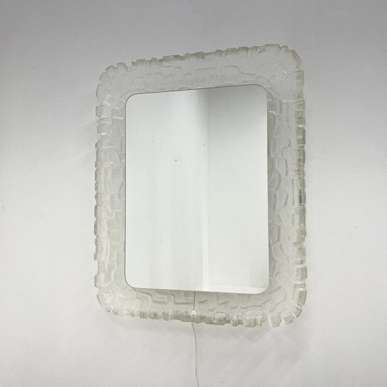 Image 1 of Vintage illuminated mirror by Erco Lucite, 1960-1970s