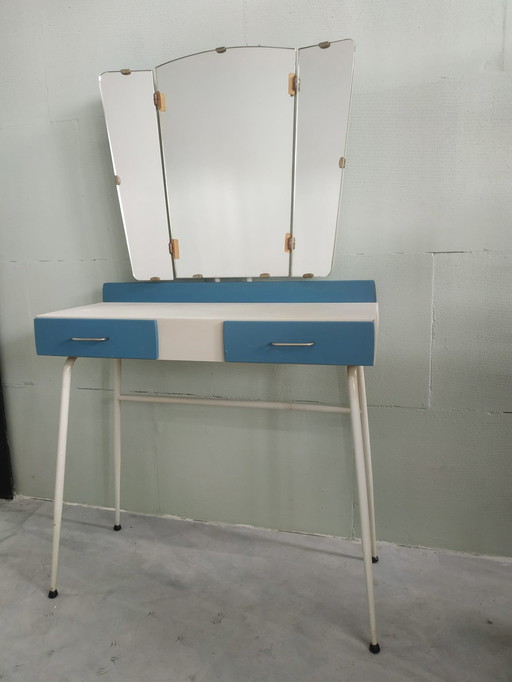 Vintage Mcm Rawi Dressing Table Set Years 50-60 (Bauhaus Style, Dutch Design).