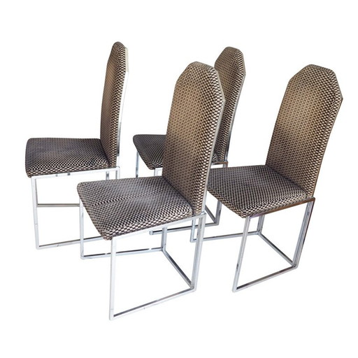 Set of 4 vintage 1970 scarface chairs