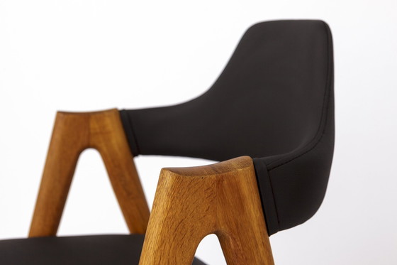 Image 1 of 2 Compass Teak Dining Chairs, 1960s, by Kai Kristiansen for Sva Møbler, Set of 2, Danish