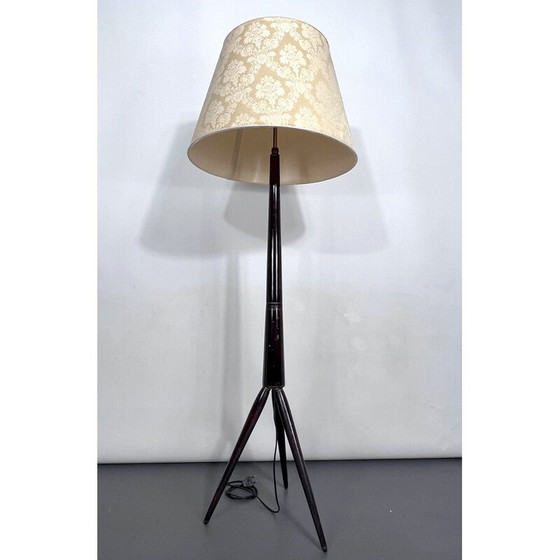 Image 1 of Mid-century wood tripod floor lamp, Italy 1950s