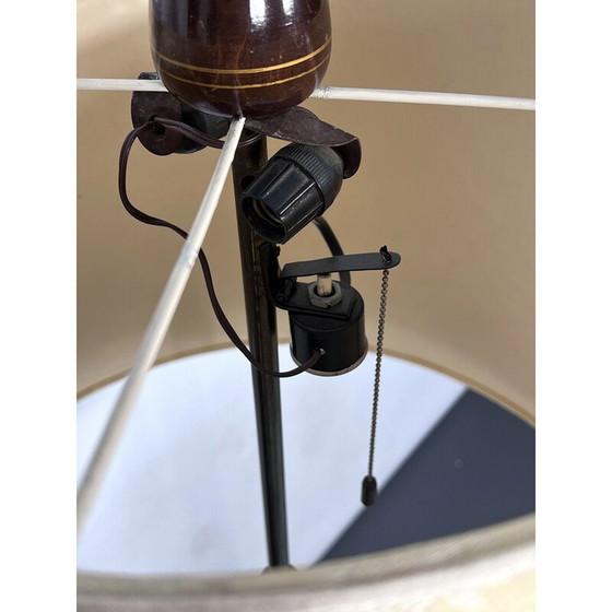 Image 1 of Mid-century wood tripod floor lamp, Italy 1950s