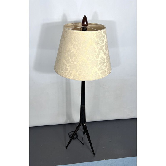 Image 1 of Mid-century wood tripod floor lamp, Italy 1950s