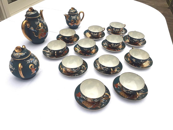 Image 1 of Japanese Satsuma Tea Set In Porcelain