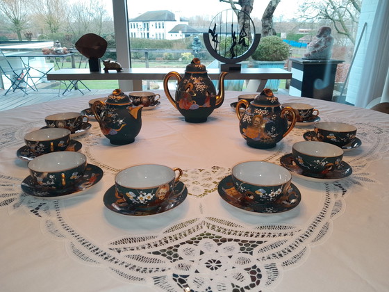 Image 1 of Japanese Satsuma Tea Set In Porcelain