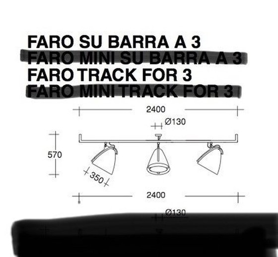 Image 1 of Italian Design Pallucco Faro Track Su Barra