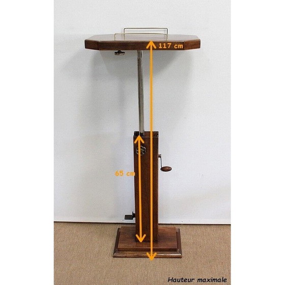 Image 1 of Vintage lectern in solid walnut, 1940 