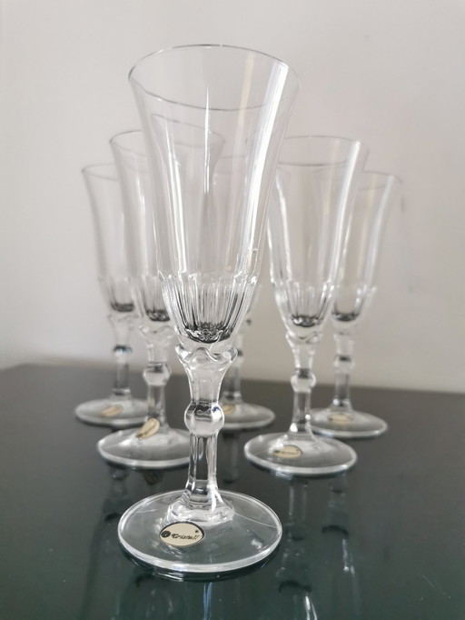 6 New Champagne Flutes