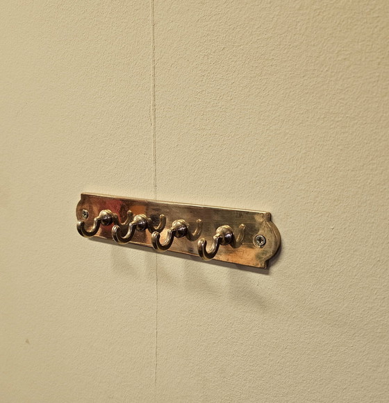 Image 1 of Appendiabiti vintage in ottone, portachiavi, portachiavi