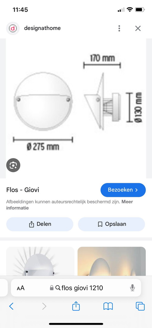 Flos Giovi 1210 Wall Light