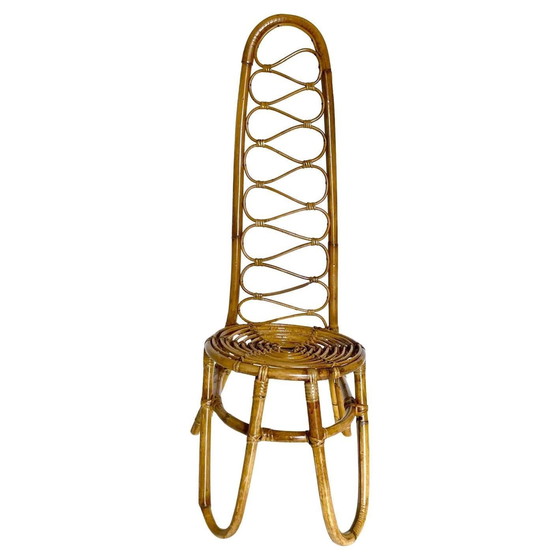 Image 1 of 1X Midcentury Modern Bamboo Chairs, Italy 1960S