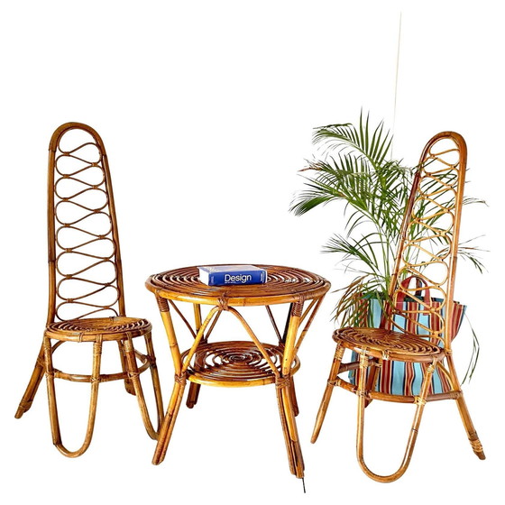 Image 1 of 1X Midcentury Modern Bamboo Chairs, Italy 1960S
