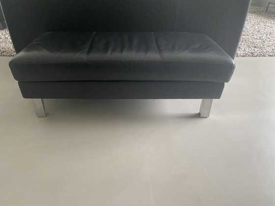 Image 1 of Leolux Antonia canapé, 2 fauteuils, pouf cuir