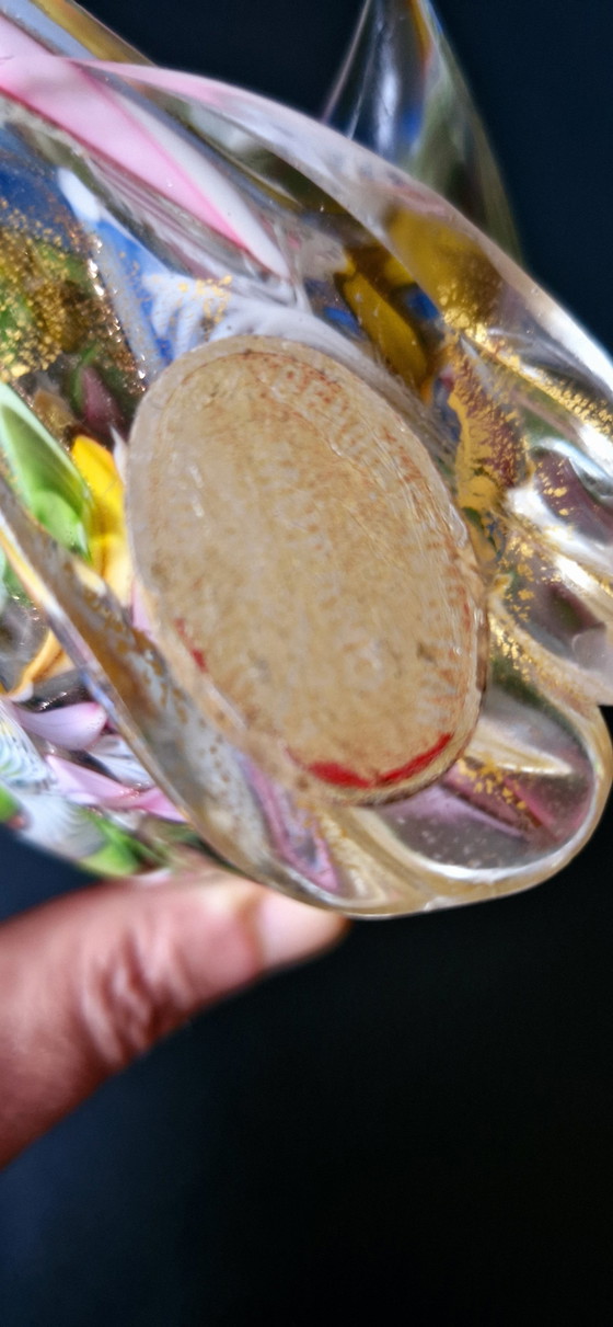 Image 1 of Uccello bizantino in vetro di Murano anni '50 etichettato 