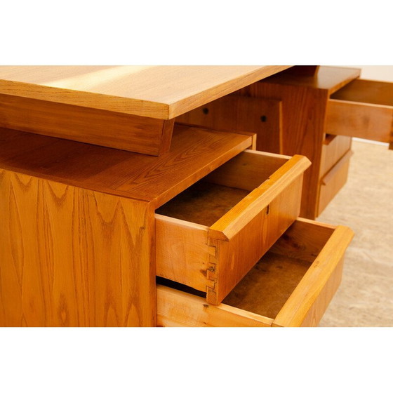 Image 1 of Vintage desk in beech wood and plywood, Czechoslovakia 1970