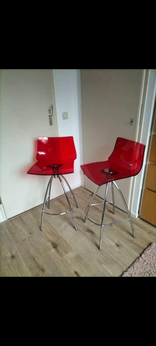 2x Scab Design Day Italy Stools Red