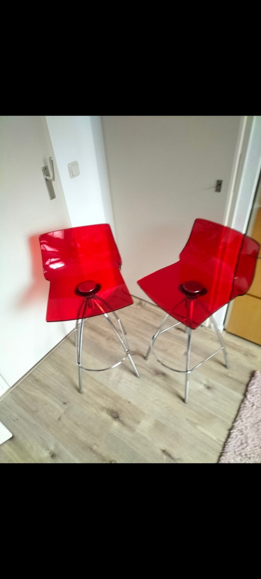 2x Scab Design Day Italy Stools Red