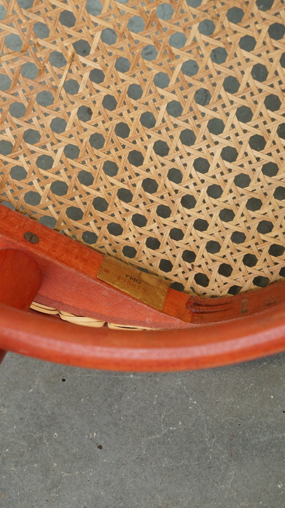 Image 1 of 4 X Red Vintage Thonet Design Bistro Chair