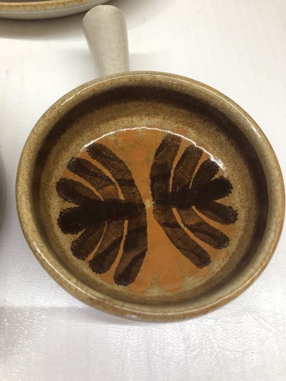 Image 1 of Set di 3 piatti in ceramica vintage in stile caquelon di Pornic, Palmyra Decor.