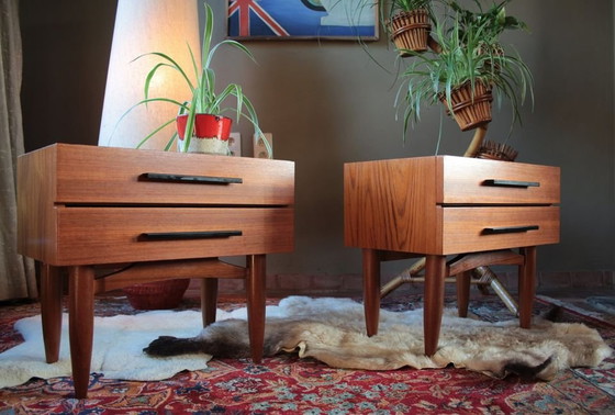 Image 1 of 2x Vintage nachtkastjes