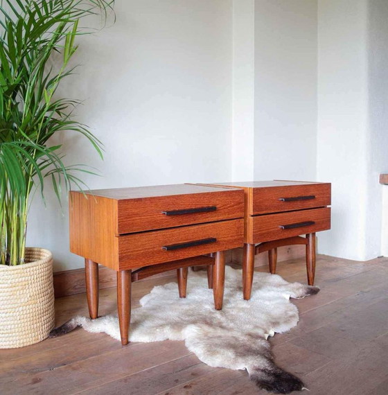 Image 1 of 2x Vintage nachtkastjes