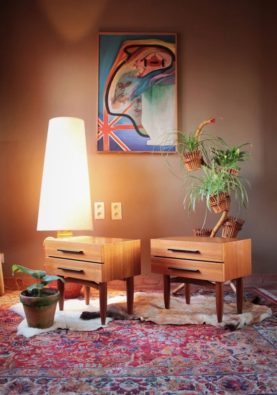 Image 1 of 2x Vintage nachtkastjes