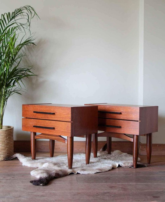 Image 1 of 2x Vintage nachtkastjes