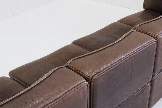 Image 1 of Vintage De Sede Ds15 Brown Leather Modular Sofa 1970S