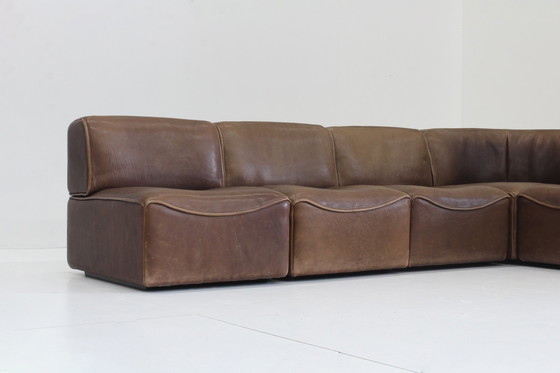 Image 1 of Vintage De Sede Ds15 Brown Leather Modular Sofa 1970S
