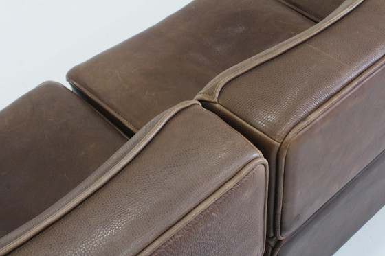 Image 1 of Vintage De Sede Ds15 Brown Leather Modular Sofa 1970S