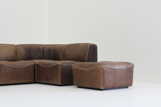Image 1 of Vintage De Sede Ds15 Brown Leather Modular Sofa 1970S