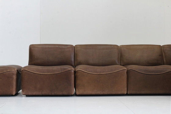 Image 1 of Vintage De Sede Ds15 Brown Leather Modular Sofa 1970S