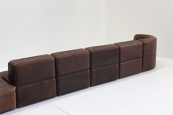 Image 1 of Vintage De Sede Ds15 Brown Leather Modular Sofa 1970S