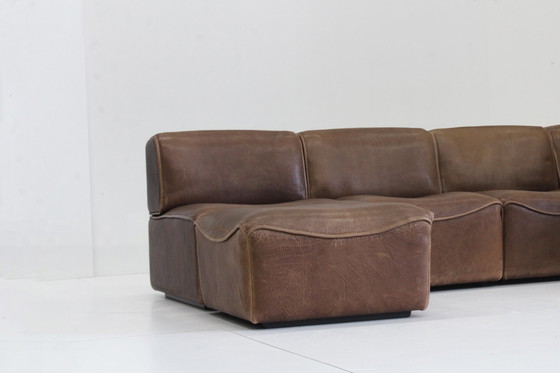 Image 1 of Vintage De Sede Ds15 Brown Leather Modular Sofa 1970S
