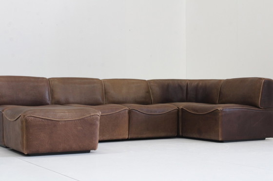 Image 1 of Vintage De Sede Ds15 Brown Leather Modular Sofa 1970S