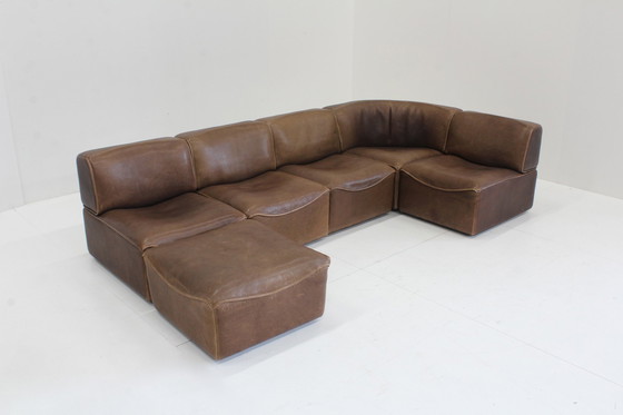 Image 1 of Vintage De Sede Ds15 Brown Leather Modular Sofa 1970S
