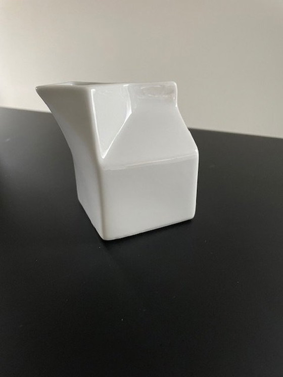 Image 1 of Vase/Jug Milk Tray White Glazed Ceramic