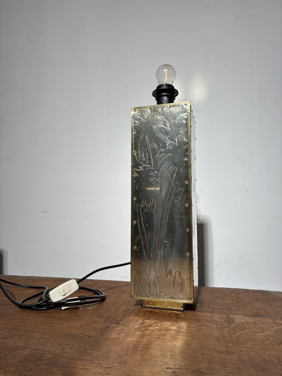 Image 1 of Rodolfo Dubarry etched table lamp