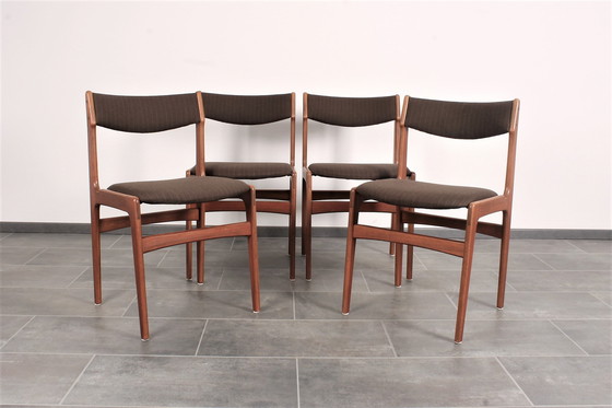 Image 1 of 4x Erik Buck teak chairs for O.D. Mobler