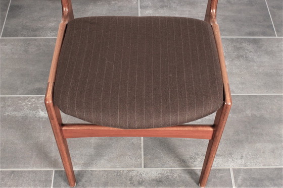 Image 1 of 4x Erik Buck teak chairs for O.D. Mobler