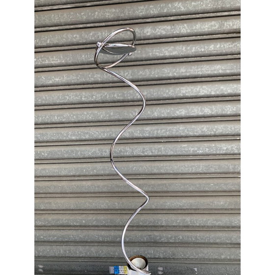 Image 1 of Lampada vintage in acciaio e vetro di Jean-François Crochet, 1990