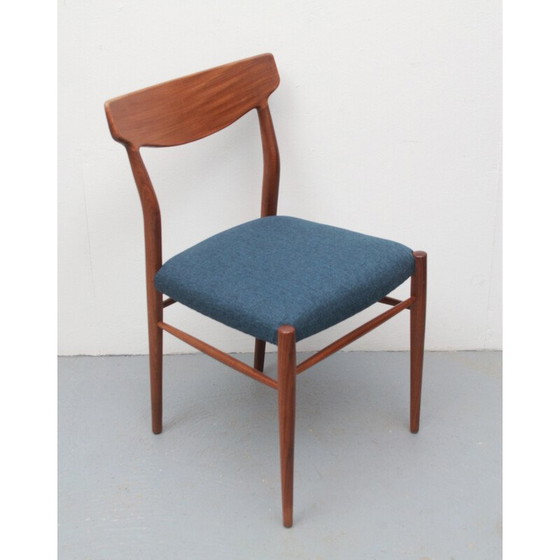 Image 1 of Set di 4 sedie da pranzo vintage in teak di Gustav Herkskröter per Lübke, Germania, anni '60