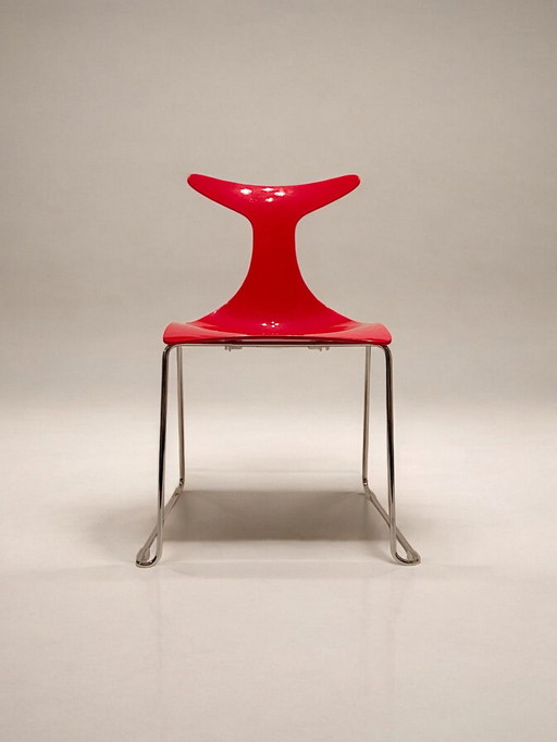 Gino Carollo - Suite Of Four Chairs Model "Delfy" - Italy - 1990S