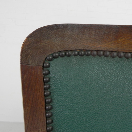 Image 1 of Classic Oak office chair, swivel height adjustable chair, 1930s