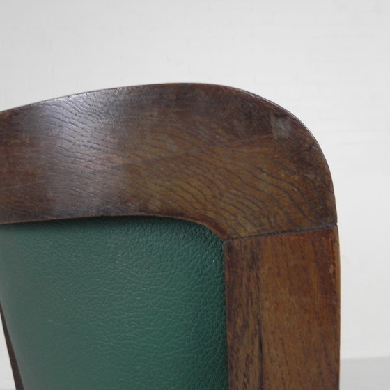 Image 1 of Classic Oak office chair, swivel height adjustable chair, 1930s