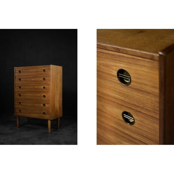 Image 1 of Vintage Highboy chest of drawers in teak, Denmark, 1960