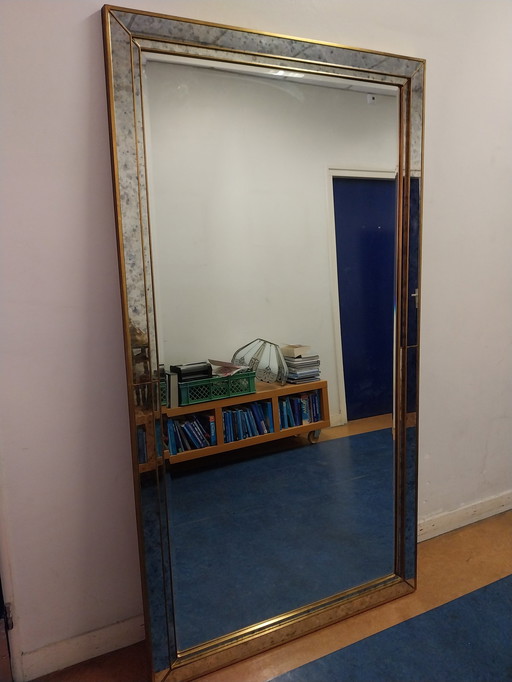 1 x large mirror Deknudt Belgium. 180 x 100cm 1980's