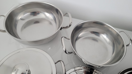 Image 1 of 3x Alfra Alessi Stainless Steel Lids Trays