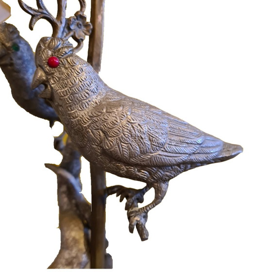 Image 1 of Maison Jansen style table lamp with birds circa 1960